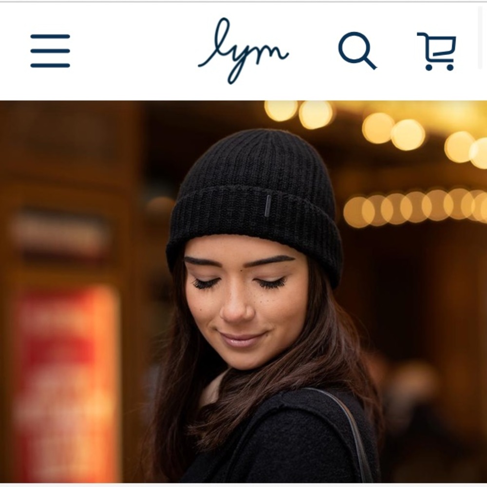 Black Cashmere Love Your Melon LYM Beanie